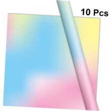 10 fogli di carta da regalo con sfumature di colore per occasioni festive, ideale per compleanni, matrimoni e feste.