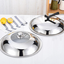 Tapa de acero inoxidable para olla, tapa visible, resistente al calor, utensilio de cocina con mango de estilo surtido.