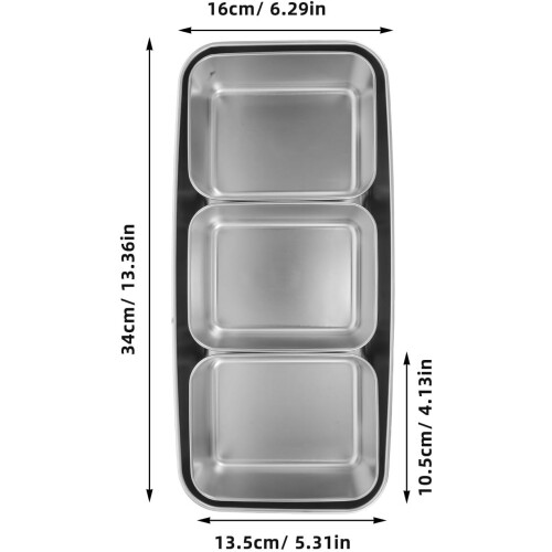 Container de especiarias de aço inoxidável com design multi-compartimento 1