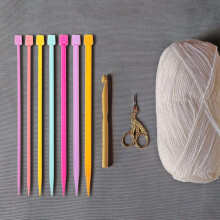 14 aghi da maglia in plastica, strumenti per lavorare a maglia a mano, aghi da filato per accessori domestici