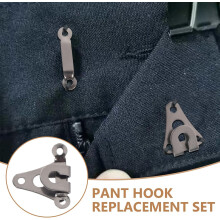10 sets metalen haak- en oogsluitingen voor broeken, rokken, kledingaccessoires in antracietgrijs.