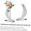 Acrílico Rose Stem Stand Lua Forma Base Rectangular Excelente Decoração 6