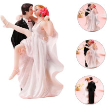 Hochzeitspaar-Figuren aus Kunstharz, romantische und stilvolle Brautpaar-Figur, festliche Dekoration für Zuhause