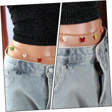 Acryl vlinder tailleketting voor dames, een stijlvol accessoire voor op het strand, in nachtclubs en op festivals.