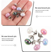 10 stuks brochespelden met imitatieparels, zonder naaien, voor dames, vintage overhemd reversspeldjes en accessoires
