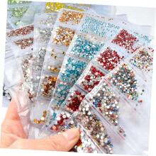 1364 Stück rote Strasssteine SS4-SS16, flache Glaskristalle, DIY-Maniküre-Dekoration, Nagelzubehör