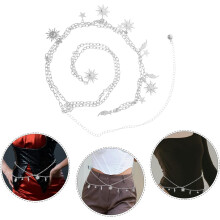Verstellbarer Taillengürtel mit Kette für Damen, eleganter Metallschmuck für Jeans, Kleider, Partys und Alltag