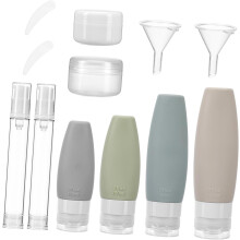 5sets garrafas de viagem garrafas de viagem de silicone para produtos de higiene pessoal para shampoo e condicionador