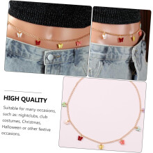 Taillenkette aus Acryl in Schmetterlingsform für Damen – Körperschmuck für Strand, Clubs und Festivals – Stilvolles Accessoire