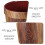 Retro Waste Bin Trash Container 10l Plastic Wood Grain Surface Convenient to Use 3