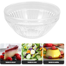 10 Stück kleine runde Dessertschalen aus Glas, 75 ml Fassungsvermögen, kompakt, leicht, hitzebeständig