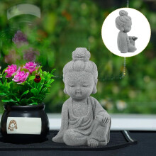 Mini-Buddha-Statue, dekorative Kunstharzskulptur, leicht zu reinigen, Vintage-Kunsthandwerk