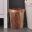 Retro Waste Bin Trash Container 10l Plastic Wood Grain Surface Convenient to Use 4