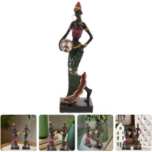 Afrikanische Mädchenskulptur für den Schreibtisch – Afrikanische Dame aus Kunstharz – Handwerkskunst und Liebe zum Detail
