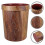 Retro Waste Bin Trash Container 10l Plastic Wood Grain Surface Convenient to Use 8