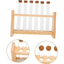 Holz-Reagenzglasständer für ätherische Ölröhrchen, Halterung mit Schlitzen, für Heimlabor und Aquarium