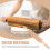 Grid Printing Rolling Stick Beech Wood Cookies Rolling Pin with Secure and Sturdy Handle Versatile Design 6