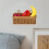 Woven Hanging Basket with Handle Plastic Rattan Basket Rustic Hanging Space-saving Design 7