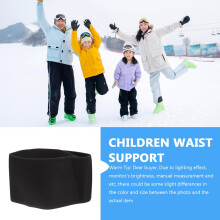 Sportlicher Rückenstützgürtel für Kinder, atmungsaktives Mesh-Gewebe, elastische Taillenbandage zum Schutz des unteren Rückens, Schwarz