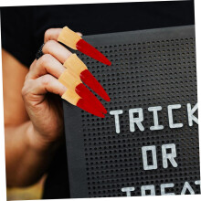 Reusable Witch Finger Halloween Prop Red Long Fake Nail, Multi-function Decorative Fake Finger for Festival Party Cosplay