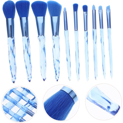 10pcs Professional Makeup Brush with Handle for Face Powder and Eyeshadow Application Makeup Lovers 2