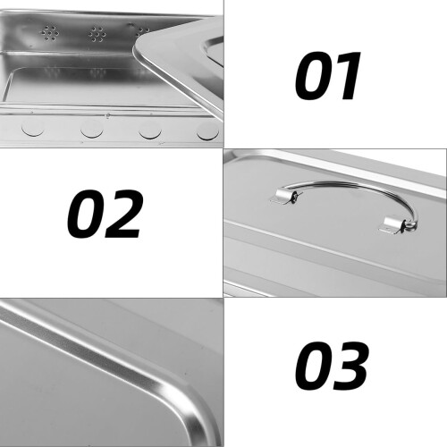 Bandeja de instrumento de aço inoxidável de 5 polegadas perfurada design, imersão e caixa de armazenamento 2