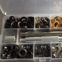 Metallösenknopf-Set mit 10 mm Innendurchmesser, inklusive Ösenstanzwerkzeug, 100 Stück