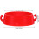 10pcs Red Plastic Traffic Cone Chain Connectors Safety Barrier Ring Hooks 8