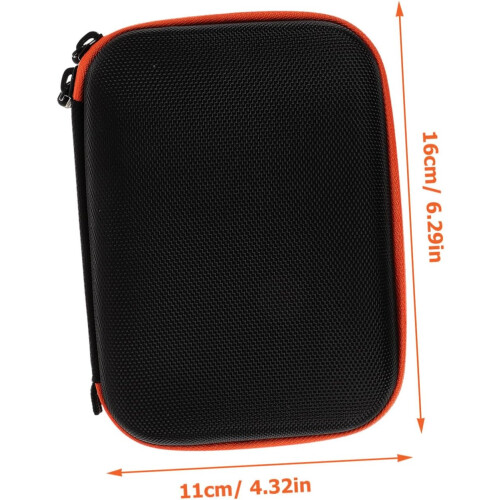 Multifunctional 2-Compartment Yoyo Case Portable Yo-yo Storage Pouch Orange Trim 1
