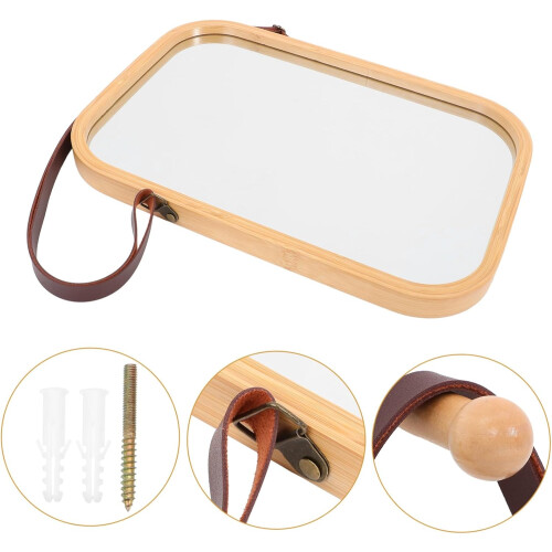 Hanging Rectangular Mirror Wall-Mounted Decorative Entryway Mirror 1