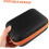 Multifunctional 2-Compartment Yoyo Case Portable Yo-yo Storage Pouch Orange Trim 3