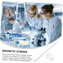 1 Set Labor-Magnetrührstab, PTFE-beschichtet, weißer Rührstab für effizientes Mischen von Flüssigkeiten