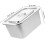 Seau à compost, bac de rangement de cuisine en acier inoxydable, forme rectangulaire élégante 2