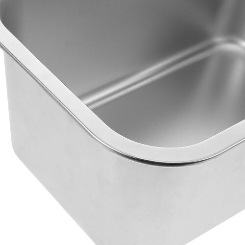 Seau à compost, bac de rangement de cuisine en acier inoxydable, forme rectangulaire élégante 2