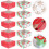 10Pcs Christmas Cupcake Boxes 4-Cavity Paper Container with Inserts Windowed Packaging Box 4