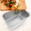 Seau à compost, bac de rangement de cuisine en acier inoxydable, forme rectangulaire élégante 5