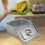 Seau à compost, bac de rangement de cuisine en acier inoxydable, forme rectangulaire élégante 6