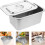 Seau à compost, bac de rangement de cuisine en acier inoxydable, forme rectangulaire élégante 8