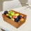 Cesta de pan de mimbre rectangular multifuncional y decorativa para el hogar. 5