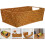 Cesta de pan de mimbre rectangular multifuncional y decorativa para el hogar. 7