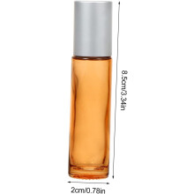 10pcs garrafas de rolo de óleo essencial design de vidro tampas de prata para perfume de óleo e recipientes de subembalagem de garrafas de rolo