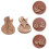 Wood Guitar Pick Box Storage Organizer with Smooth Surface Creative Design 7