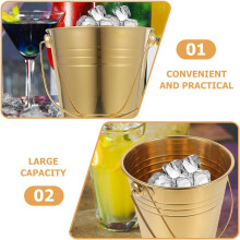 Seau de rangement pour bouteilles de bière, seau à glaçons, 1500 ml, acier inoxydable épais, grande capacité, gain de temps
