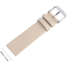 Bracelet de montre de rechange en cuir de vachette véritable, souple et confortable, pour homme et femme, à porter au quotidien.