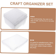 Kartenaufbewahrungsbox, Fotobox mit verstellbaren Trennwänden für Grußkarten, Postkarten und Scrapbooking-Zubehör