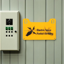 10 Stück Warnschilder für Elektrozäune, 20 x 12,8 cm, Klettern verboten, Sicherheitswarnschilder, Hochspannungs-Alarmaufkleber