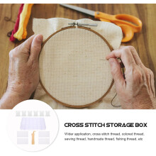 Boîte de rangement pour fils à broder résistante à la casse avec 36 compartiments amovibles - Kit de couture