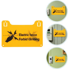 10 Stück Warnschilder für Elektrozäune, 20 x 12,8 cm, Klettern verboten, Sicherheitswarnschilder, Hochspannungs-Alarmaufkleber