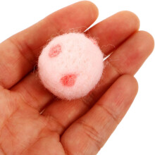 10 bolas de fieltro de lana para manualidades, pequeñas bolas de fieltro de lana con pompones y accesorios para pinzas de pelo