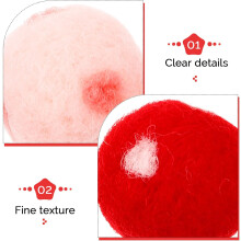 10pcs Wool Felt Balls for Crafts, Small Pom Pom Wool Felt Balls Hair Clip Accessories